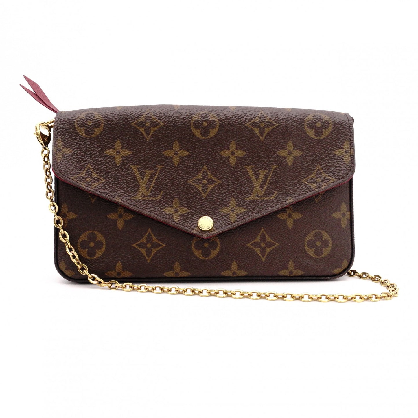LOUIS VUITTON Pochette Felicity Monogram Canvas Shoulder Bag PVC Brown Crossbody