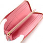 PRADA Saffiano Leather Long Wallet Pink with Gold Hardware