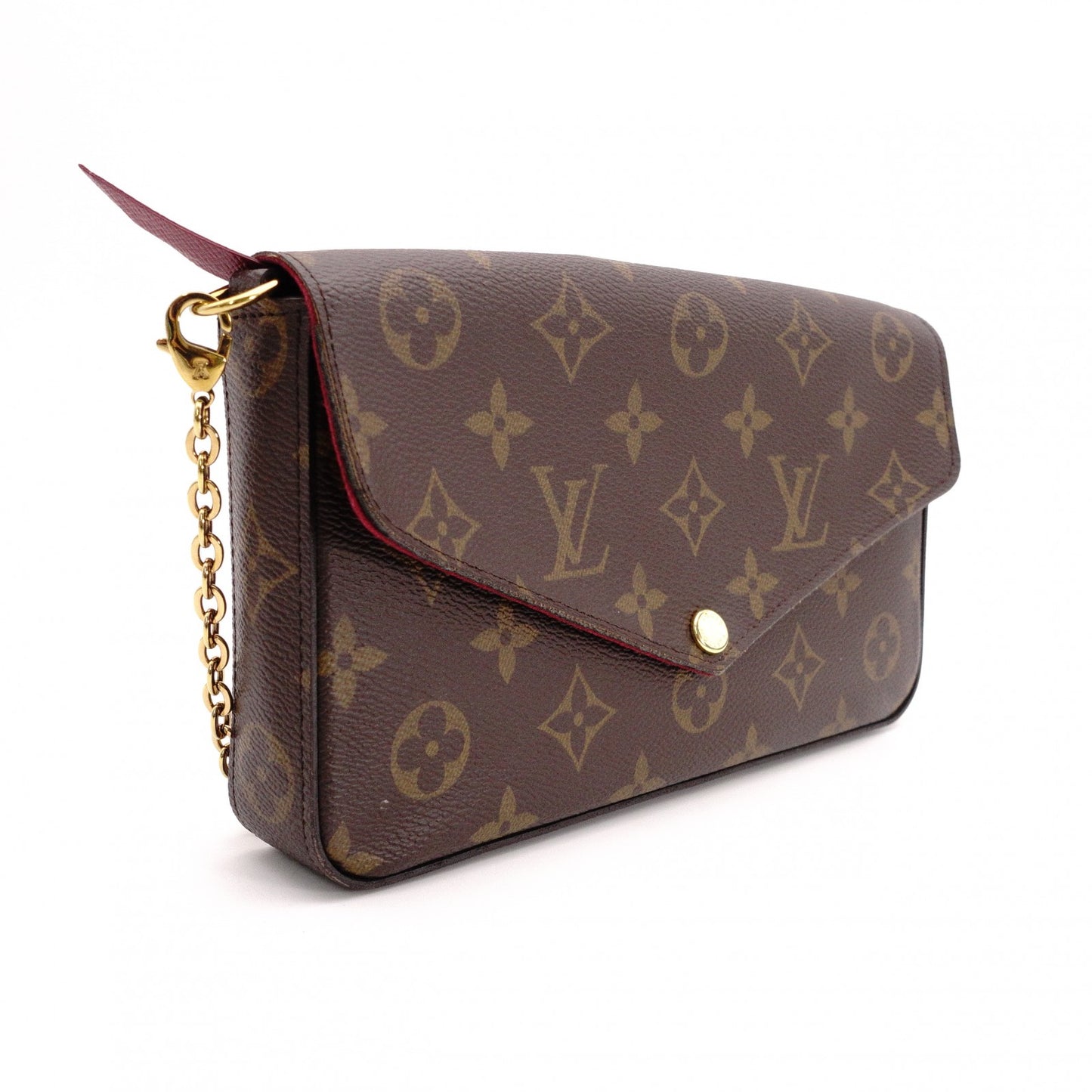 LOUIS VUITTON Pochette Felicity Monogram Canvas Shoulder Bag PVC Brown Crossbody