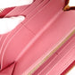PRADA Saffiano Leather Long Wallet Pink with Gold Hardware