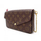 LOUIS VUITTON Pochette Felicity Monogram Canvas Shoulder Bag PVC Brown Crossbody