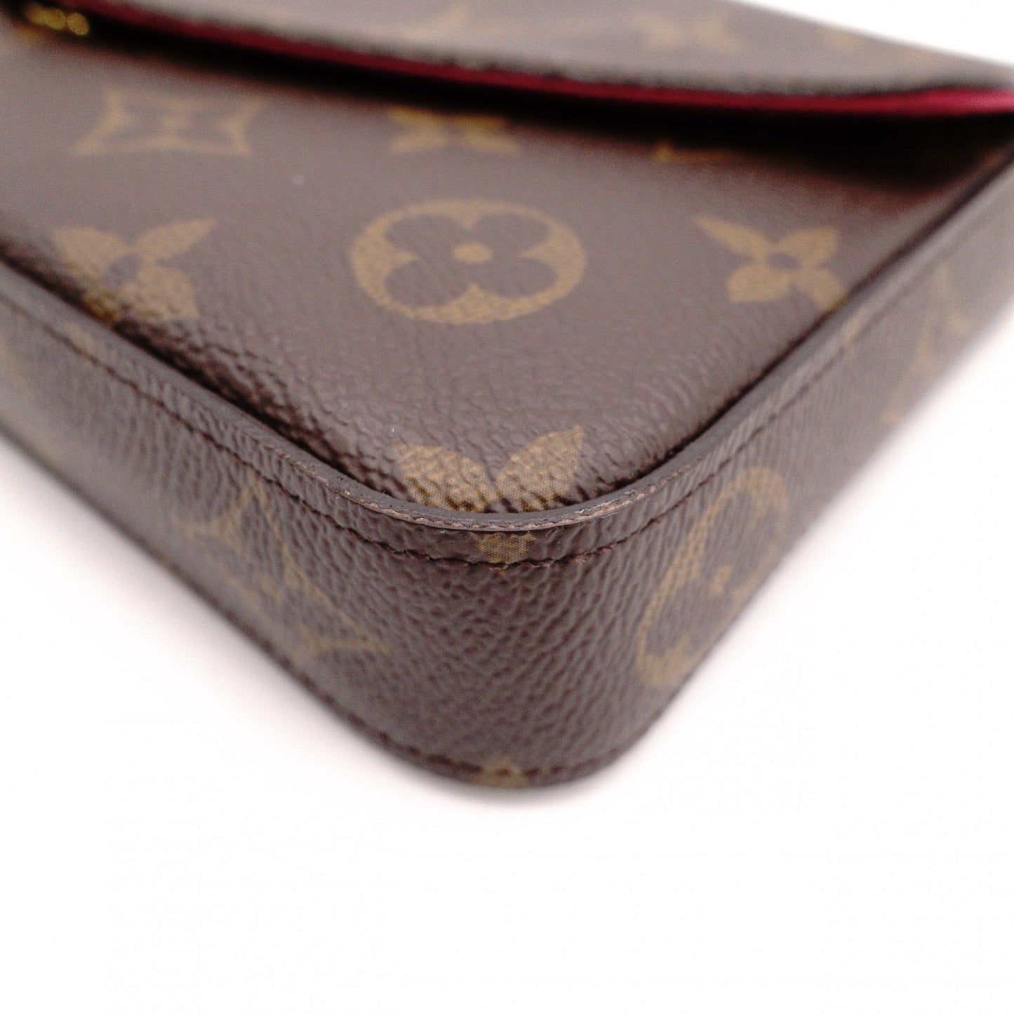 LOUIS VUITTON Pochette Felicity Monogram Canvas Shoulder Bag PVC Brown Crossbody