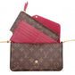LOUIS VUITTON Pochette Felicity Monogram Canvas Shoulder Bag PVC Brown Crossbody