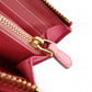 PRADA Saffiano Leather Long Wallet Pink with Gold Hardware