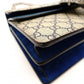 GUCCI Dionysus Flower Shoulder Bag Chain GG Supreme Beige × Blue PVC Suede 7-10-1003