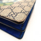 GUCCI Dionysus Flower Shoulder Bag Chain GG Supreme Beige × Blue PVC Suede 7-10-1003