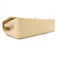 CHANEL Classic Double Flap Quilted 25 Shoulder Bag Leather Beige