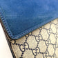 GUCCI Dionysus Flower Shoulder Bag Chain GG Supreme Beige × Blue PVC Suede 7-10-1003