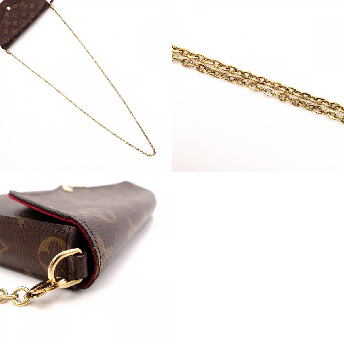 LOUIS VUITTON Pochette Felicity Monogram Canvas Shoulder Bag PVC Brown Crossbody