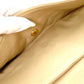 CHANEL Classic Double Flap Quilted 25 Shoulder Bag Leather Beige