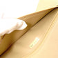 CHANEL Classic Double Flap Quilted 25 Shoulder Bag Leather Beige