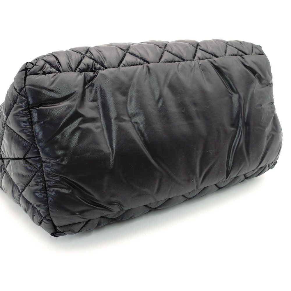 CHANEL Coco Cocoon Small Tote Black Nylon Shoulder Bag with CC Logo 7-11-330
