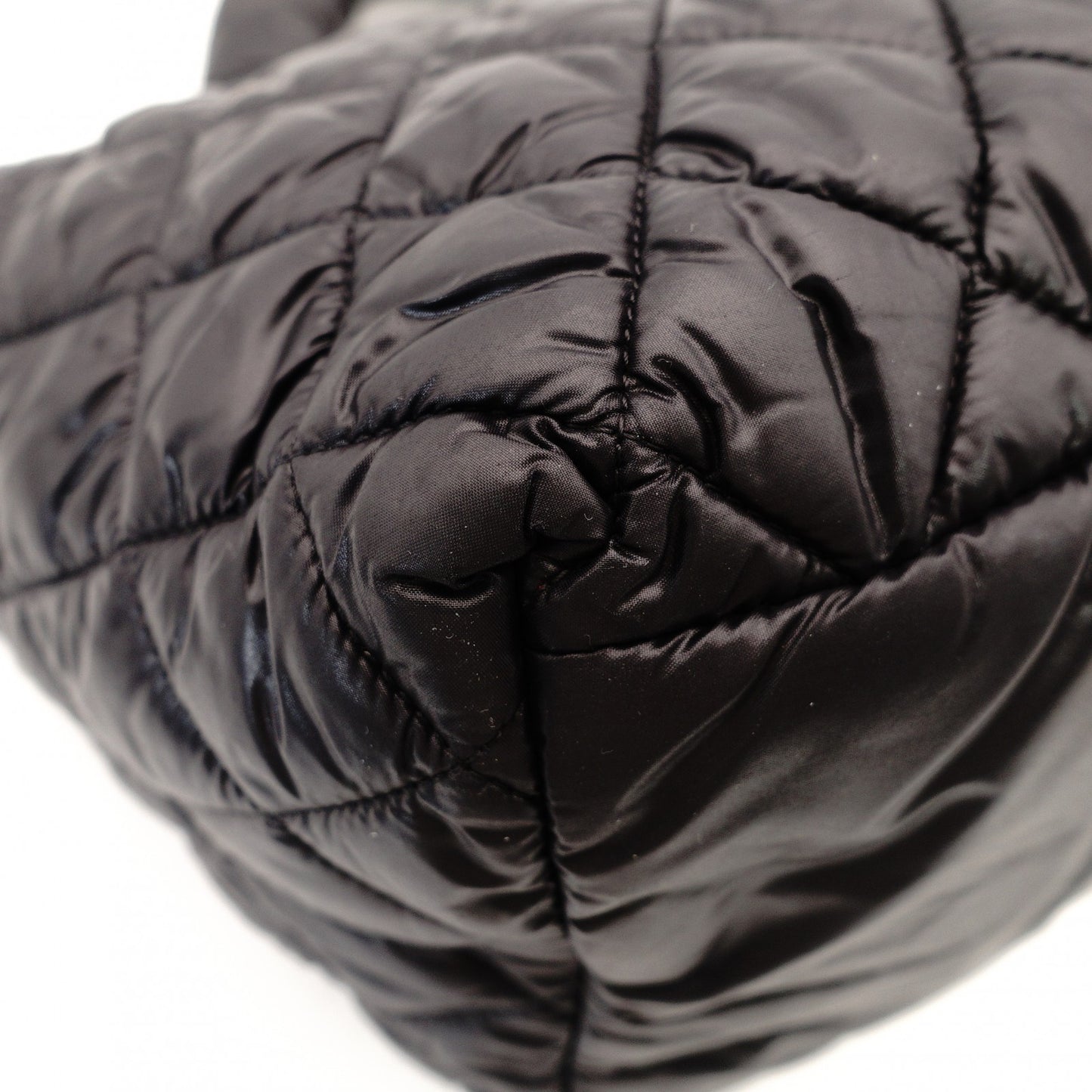 CHANEL Coco Cocoon Small Tote Black Nylon Shoulder Bag with CC Logo 7-11-330