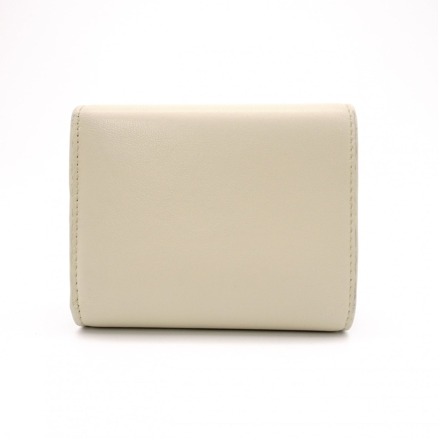 CELINE Triomphe Bifold Wallet Leather Beige