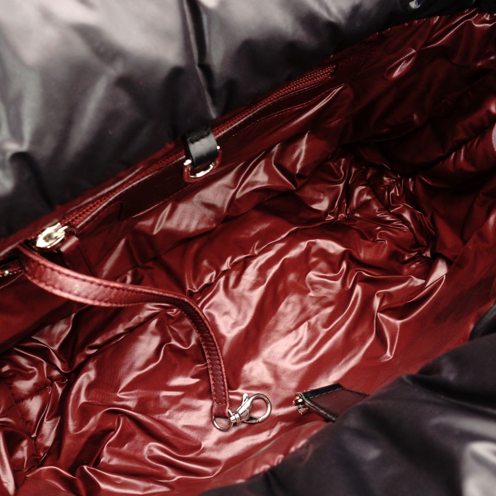 CHANEL Coco Cocoon Small Tote Black Nylon Shoulder Bag with CC Logo 7-11-330