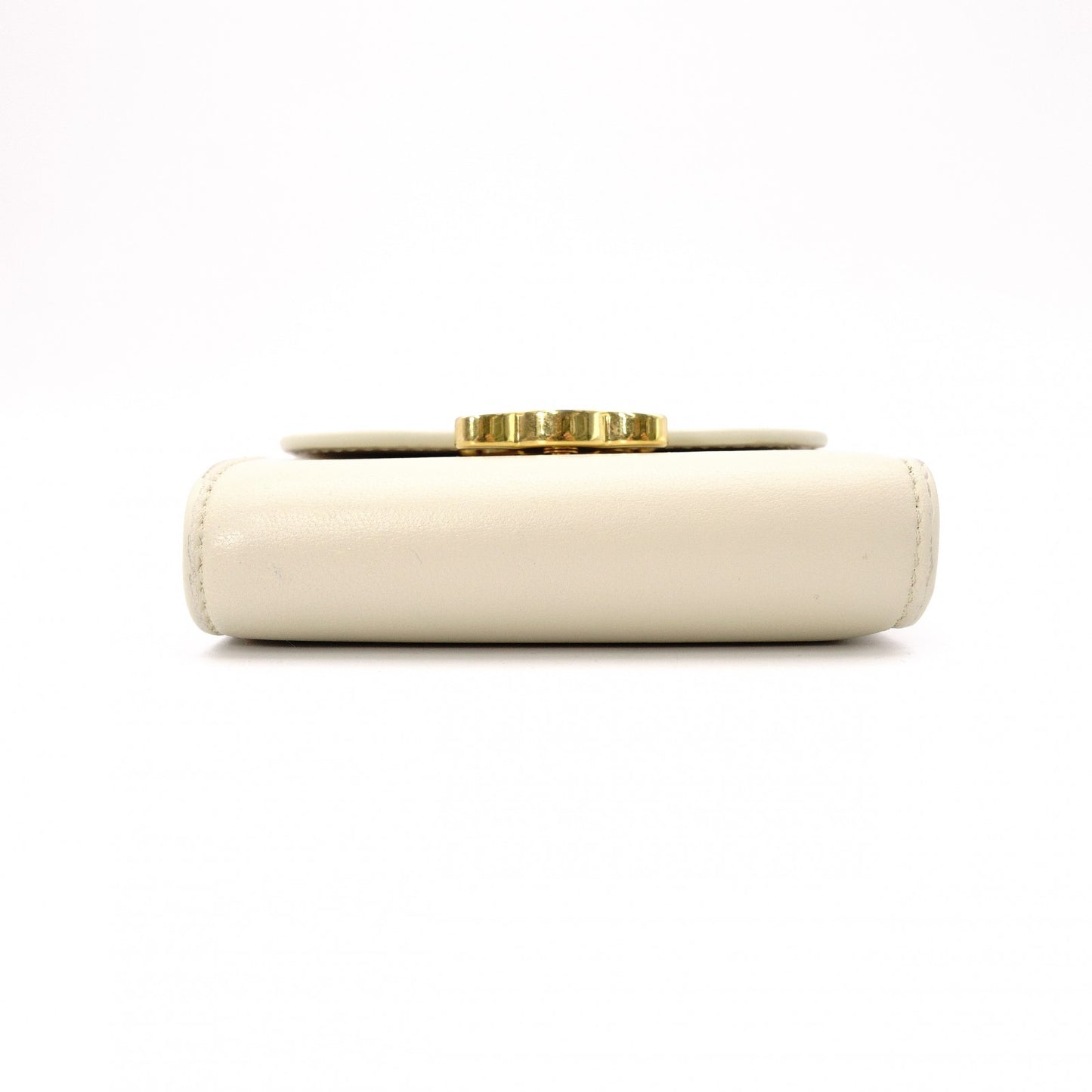CELINE Triomphe Bifold Wallet Leather Beige