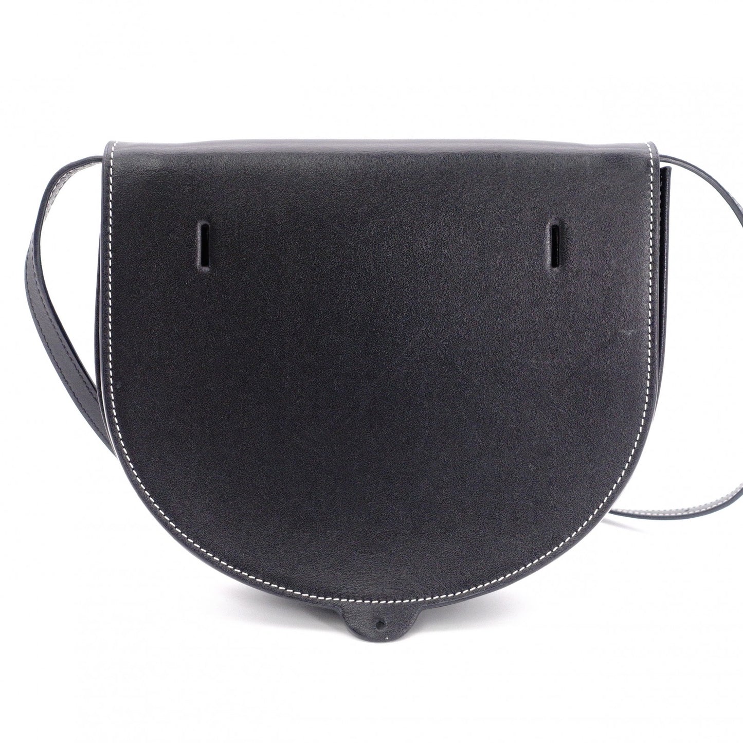 LOEWE Anagram Shoulder Bag, Leather, Black, Crossbody