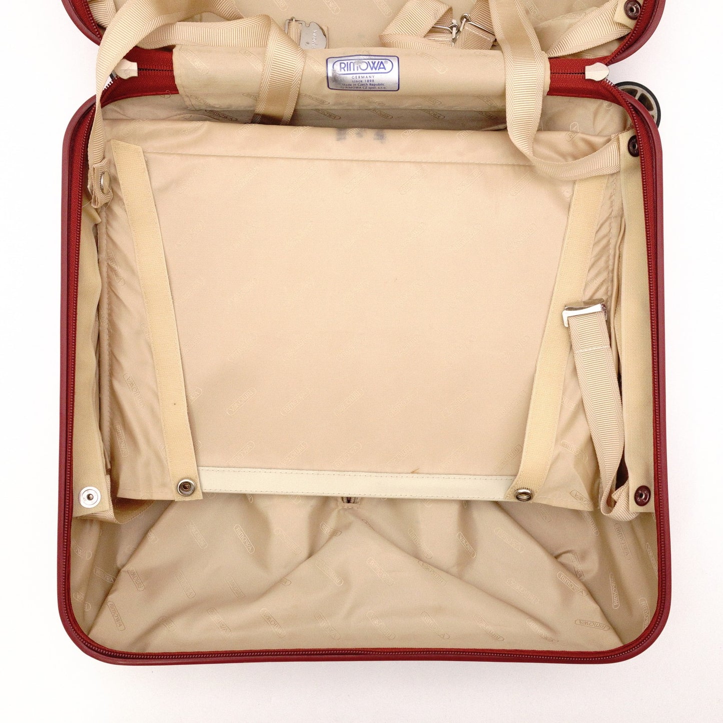 RIMOWA 873.40.11.2 Salsa Deluxe Carry-On Bag, Polycarbonate, Orient Red, 29L, Cabin-Approved