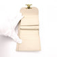 CELINE Triomphe Bifold Wallet Leather Beige