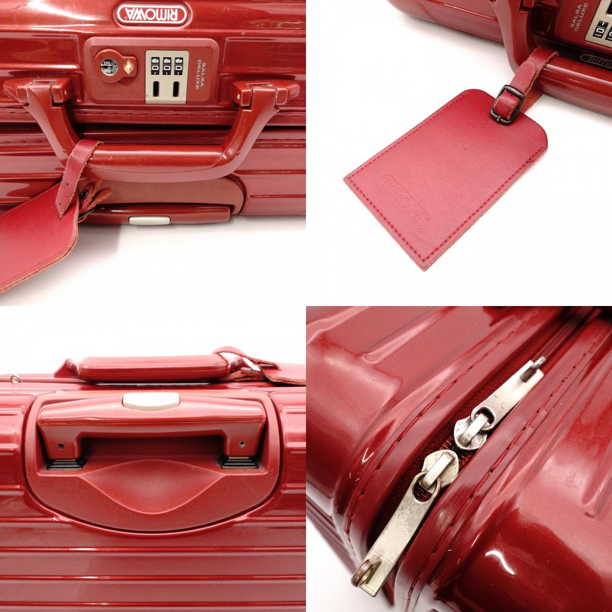 RIMOWA 873.40.11.2 Salsa Deluxe Carry-On Bag, Polycarbonate, Orient Red, 29L, Cabin-Approved