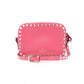 Valentino Garavani Studded Shoulder Bag, Leather, Pink, Crossbody