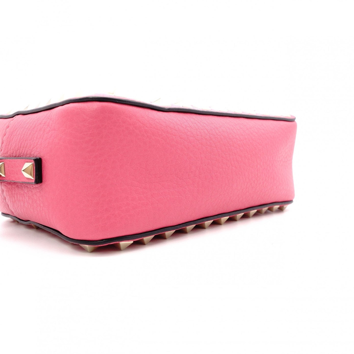 Valentino Garavani Studded Shoulder Bag, Leather, Pink, Crossbody