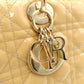 Christian Dior Lady Dior Medium Beige Handbag Patent Leather Gold Hardware 2-Way 7-11-238
