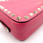 Valentino Garavani Studded Shoulder Bag, Leather, Pink, Crossbody