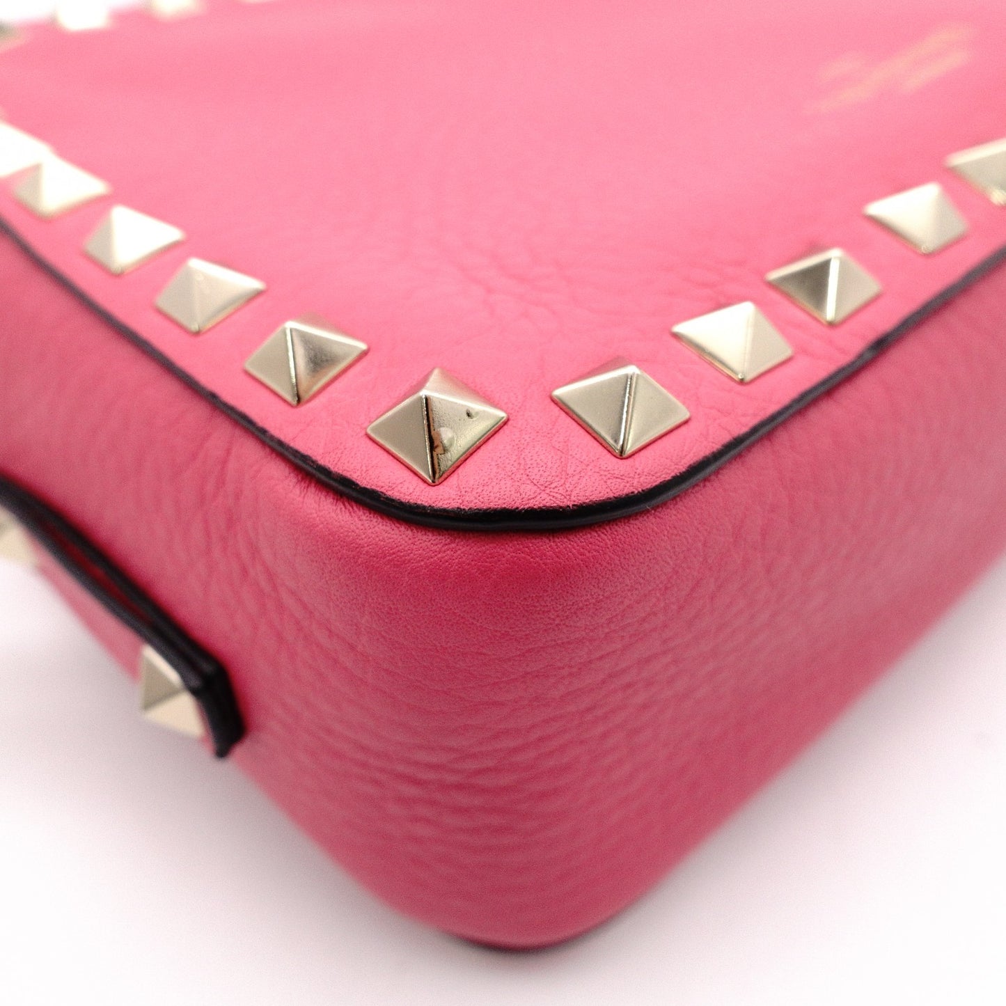 Valentino Garavani Studded Shoulder Bag, Leather, Pink, Crossbody