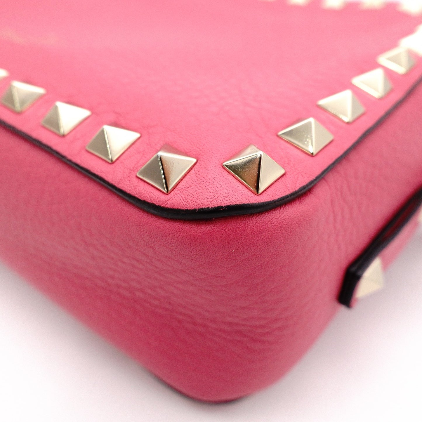 Valentino Garavani Studded Shoulder Bag, Leather, Pink, Crossbody