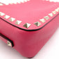 Valentino Garavani Studded Shoulder Bag, Leather, Pink, Crossbody