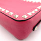 Valentino Garavani Studded Shoulder Bag, Leather, Pink, Crossbody