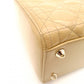 Christian Dior Lady Dior Medium Beige Handbag Patent Leather Gold Hardware 2-Way 7-11-238