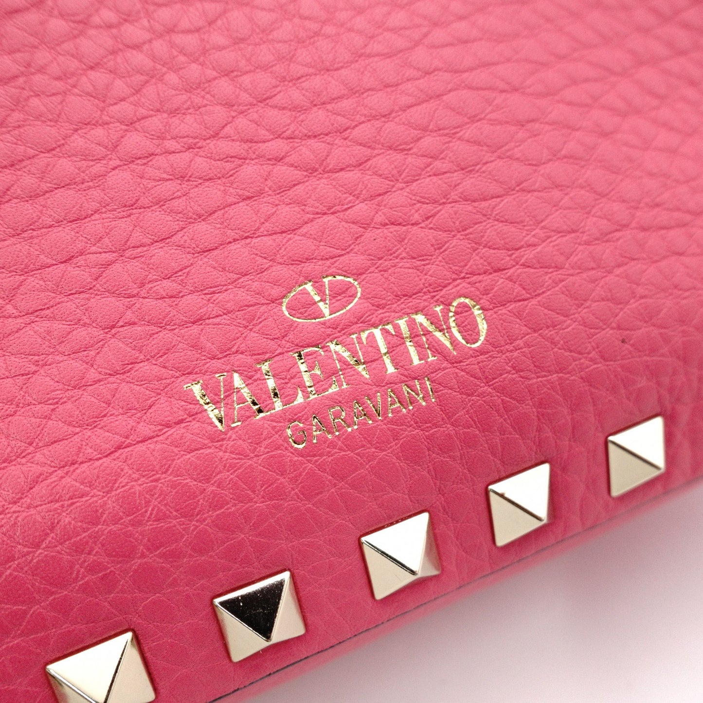 Valentino Garavani Studded Shoulder Bag, Leather, Pink, Crossbody