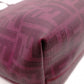 FENDI Tote Bag with Floral Motif, Zucca PVC/Leather, Purple, Shoulder Bag