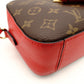 LOUIS VUITTON Santonjue Shoulder Bag Monogram Canvas Brown × Red PVC Leather Crossbody Tassel 7-8-325