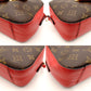 LOUIS VUITTON Santonjue Shoulder Bag Monogram Canvas Brown × Red PVC Leather Crossbody Tassel 7-8-325