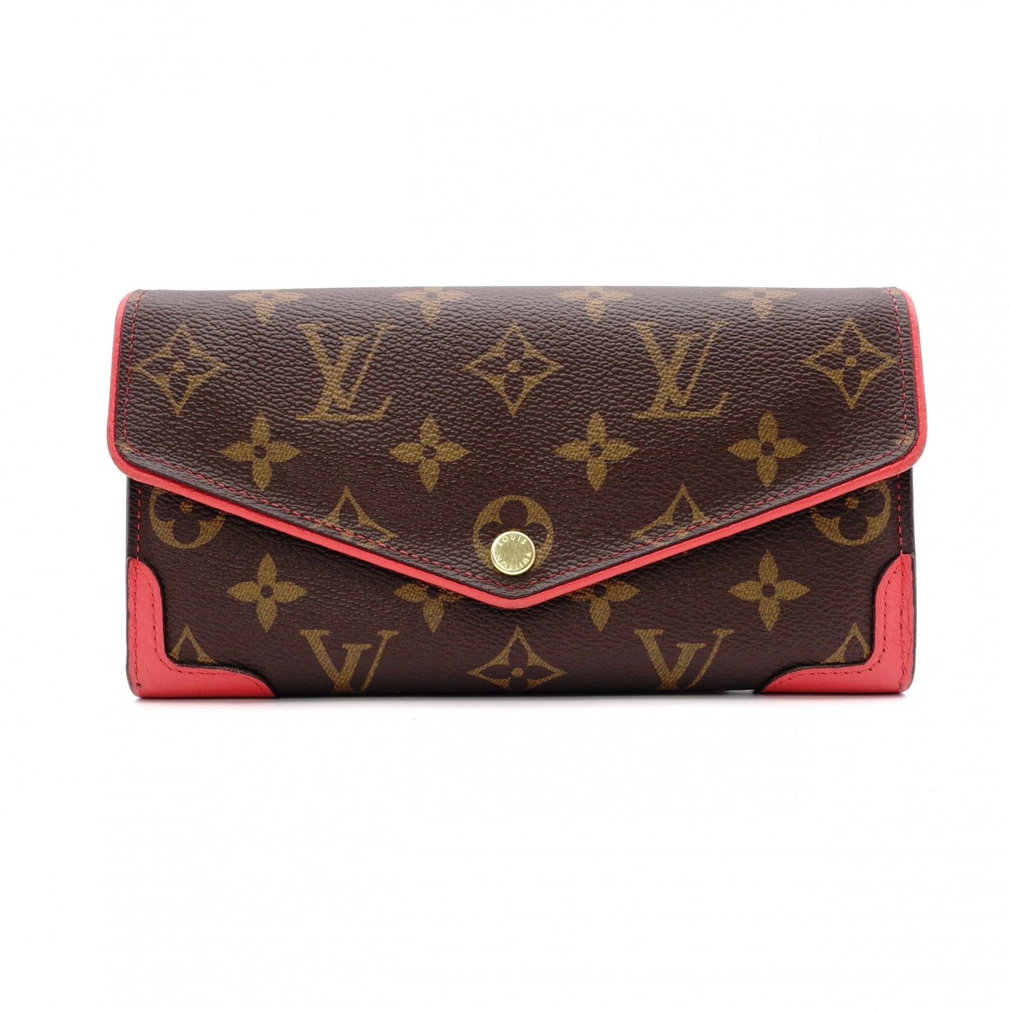 Louis Vuitton Portefeuille Sara Retiro Monogram Red