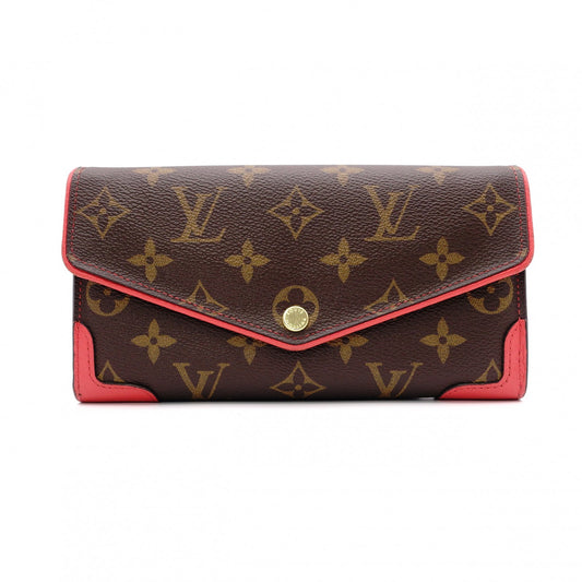 Louis Vuitton Portefeuille Sara Retiro Monogram Red