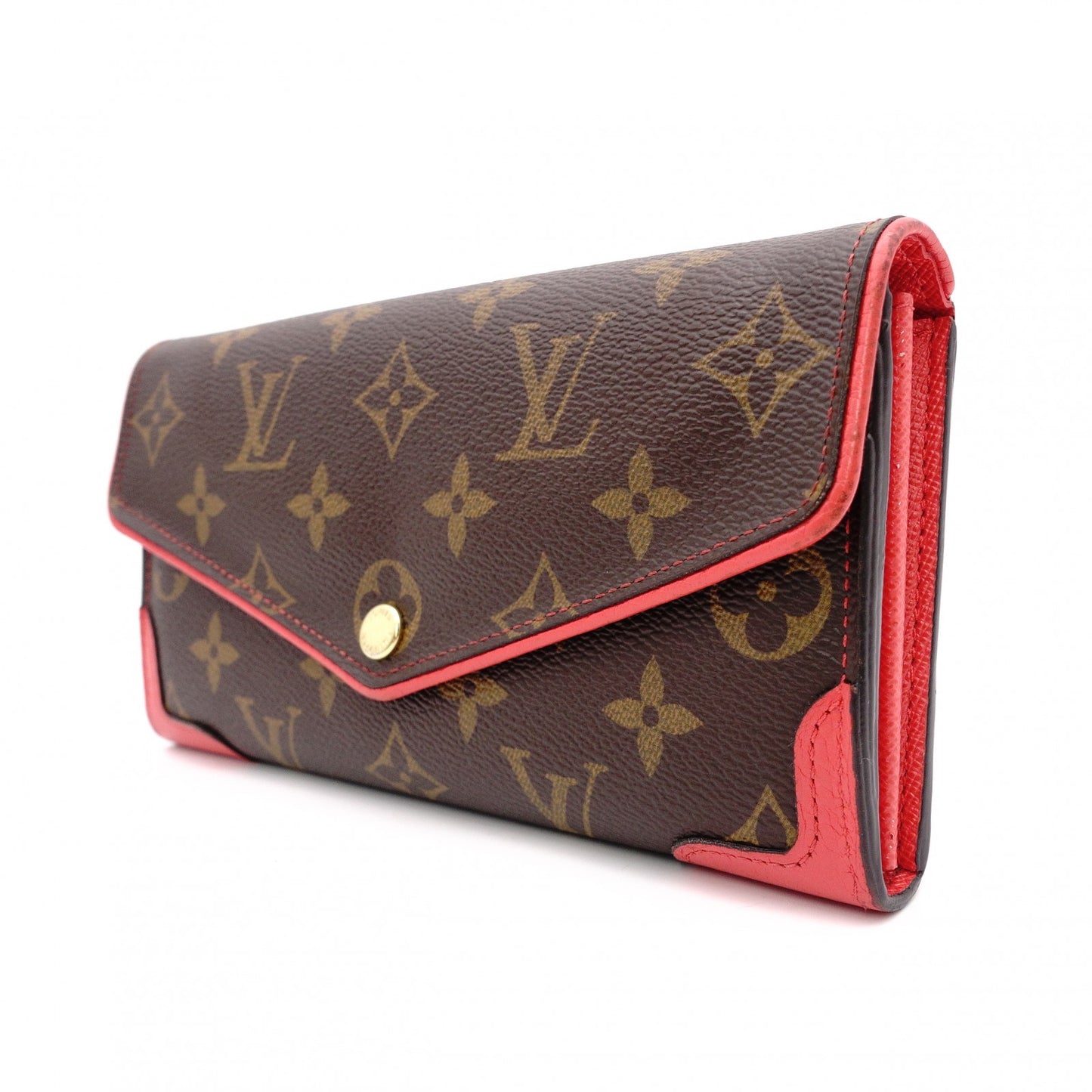 Louis Vuitton Portefeuille Sara Retiro Monogram Red