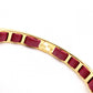 FENDI Bracelet, Metal and Leather, Gold and Pink, Bangle