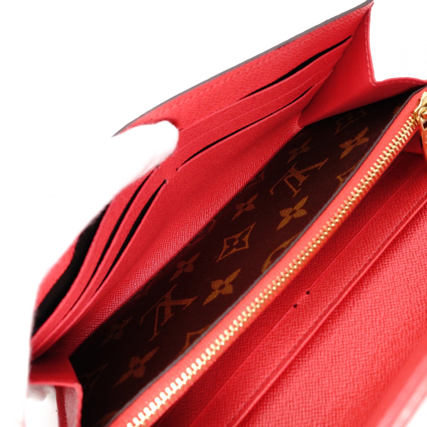 Louis Vuitton Portefeuille Sara Retiro Monogram Red