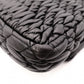 Miu Miu Matelassé Shoulder Bag, Leather, Black, Jewels, Rhinestones, Silver Hardware