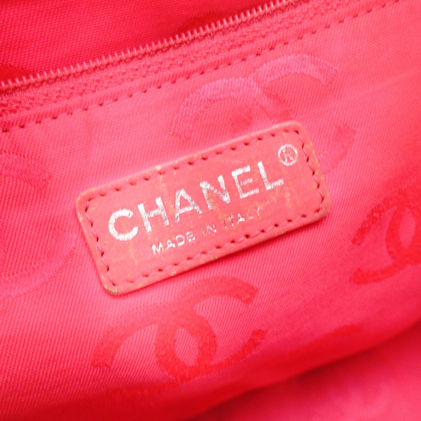 CHANEL Cambon Line Handbag, Leather, Black, CC Logo Tote Bag