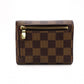 LOUIS VUITTON Koala Damier Ébène Tri-Fold Wallet in Brown