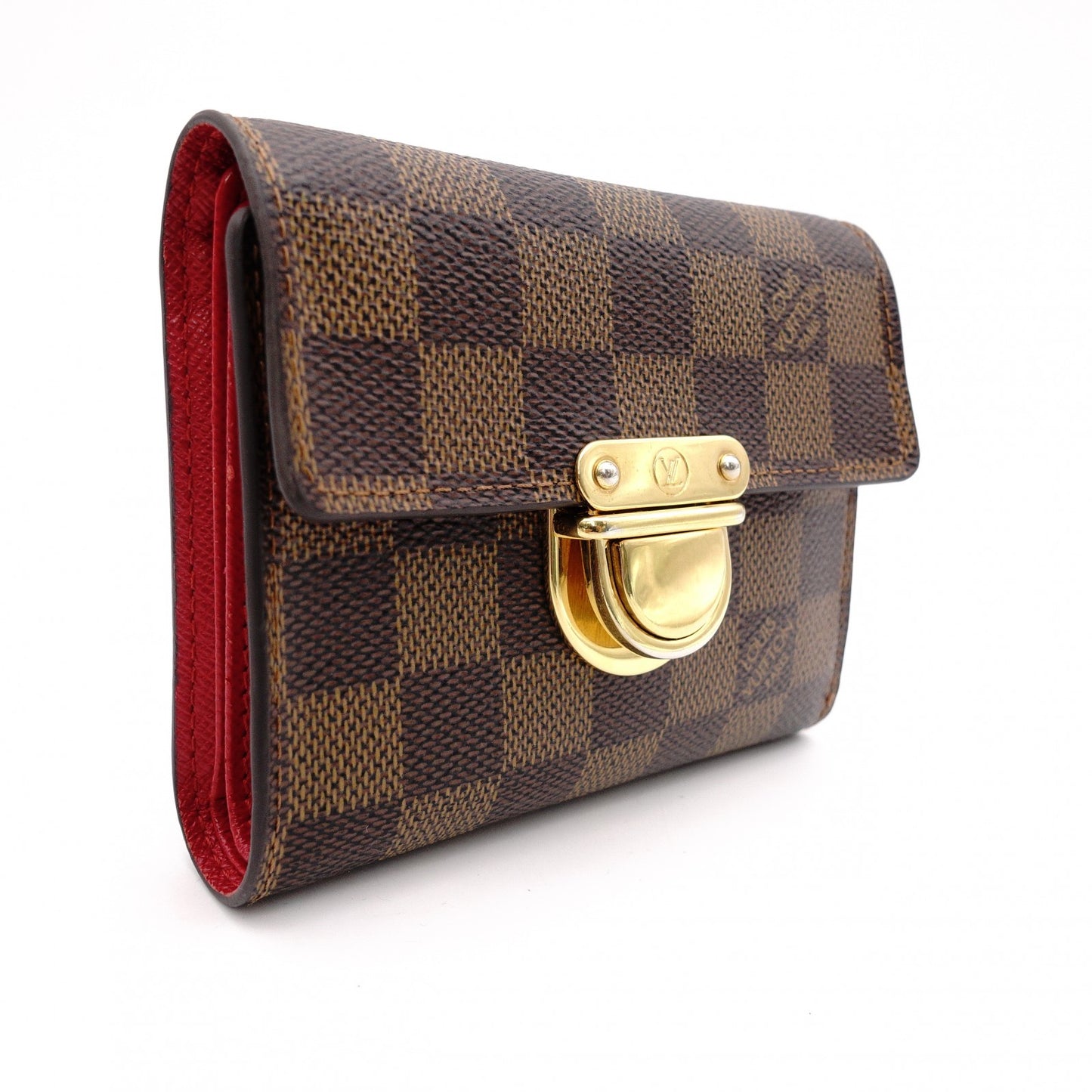 LOUIS VUITTON Koala Damier Ébène Tri-Fold Wallet in Brown