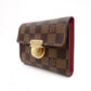 LOUIS VUITTON Koala Damier Ébène Tri-Fold Wallet in Brown