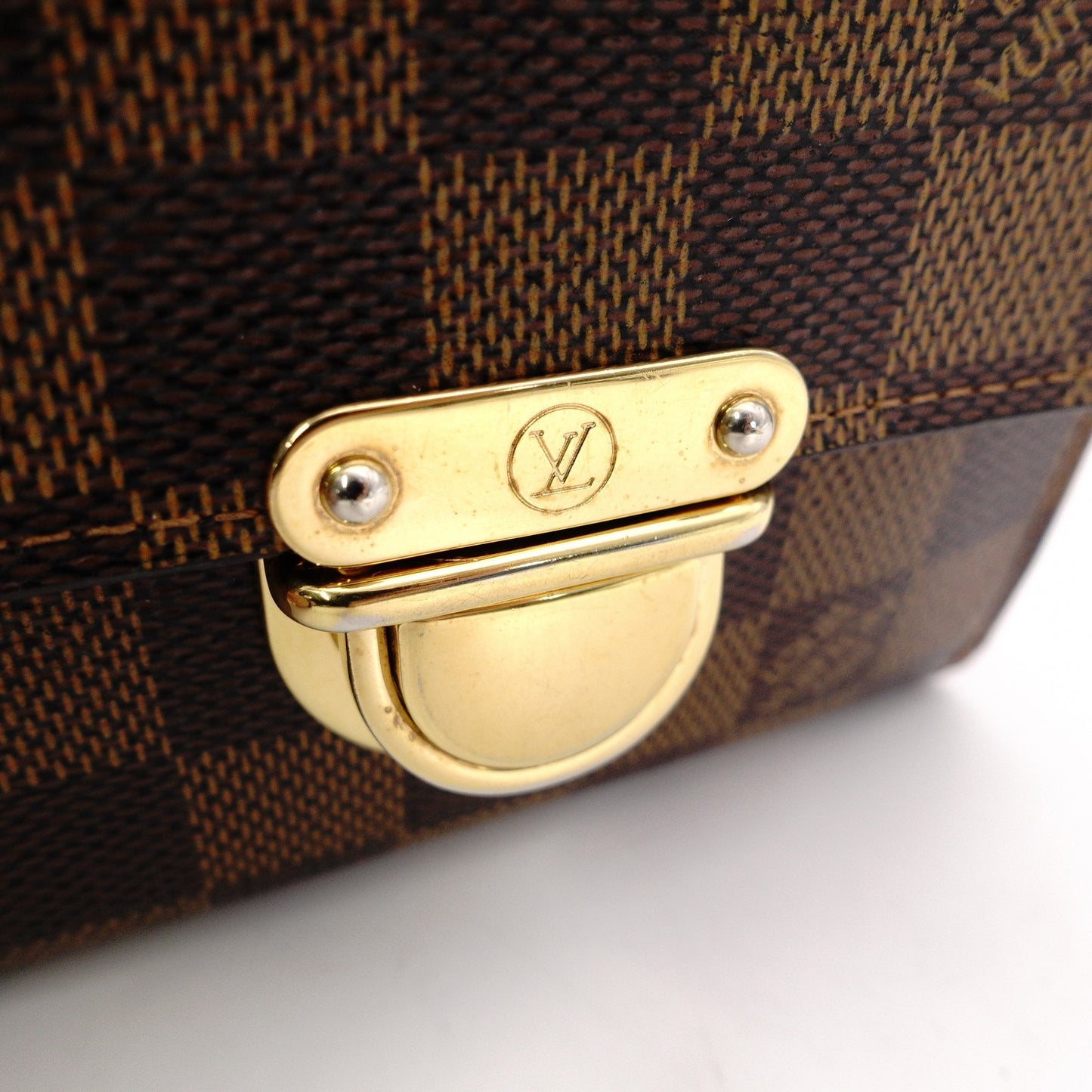 LOUIS VUITTON Koala Damier Ébène Tri-Fold Wallet in Brown