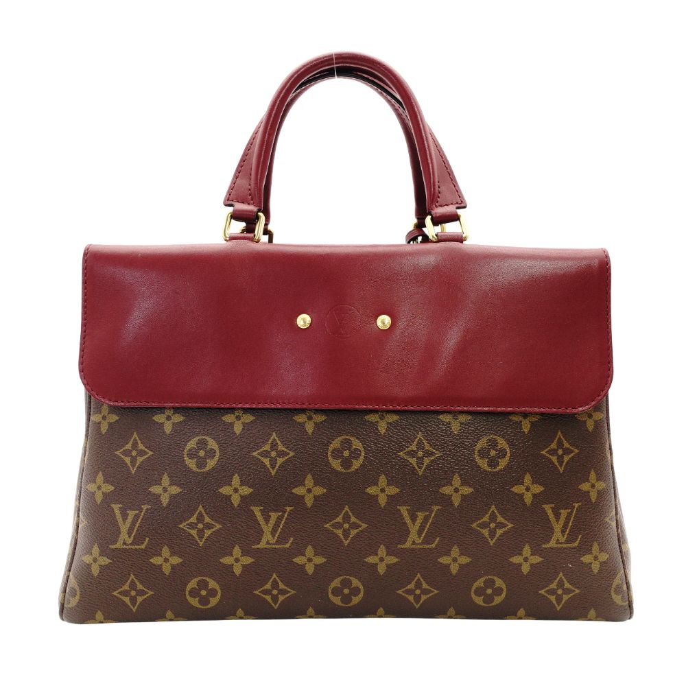 LOUIS VUITTON Venus Bag Tote Monogram Canvas Handbag Bordeaux Brown Leather 2-Way PVC 7-10-972