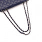 CHANEL Quilted Double-Flap Matelassé Shoulder Bag, Leather, Navy, Crossbody, Silver Hardware